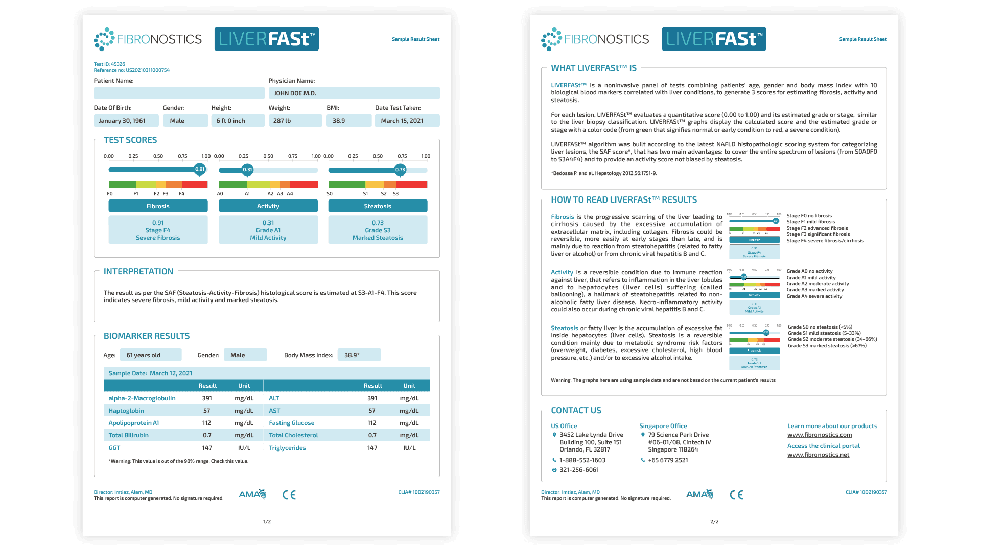 Fibronostics - Result Sheets