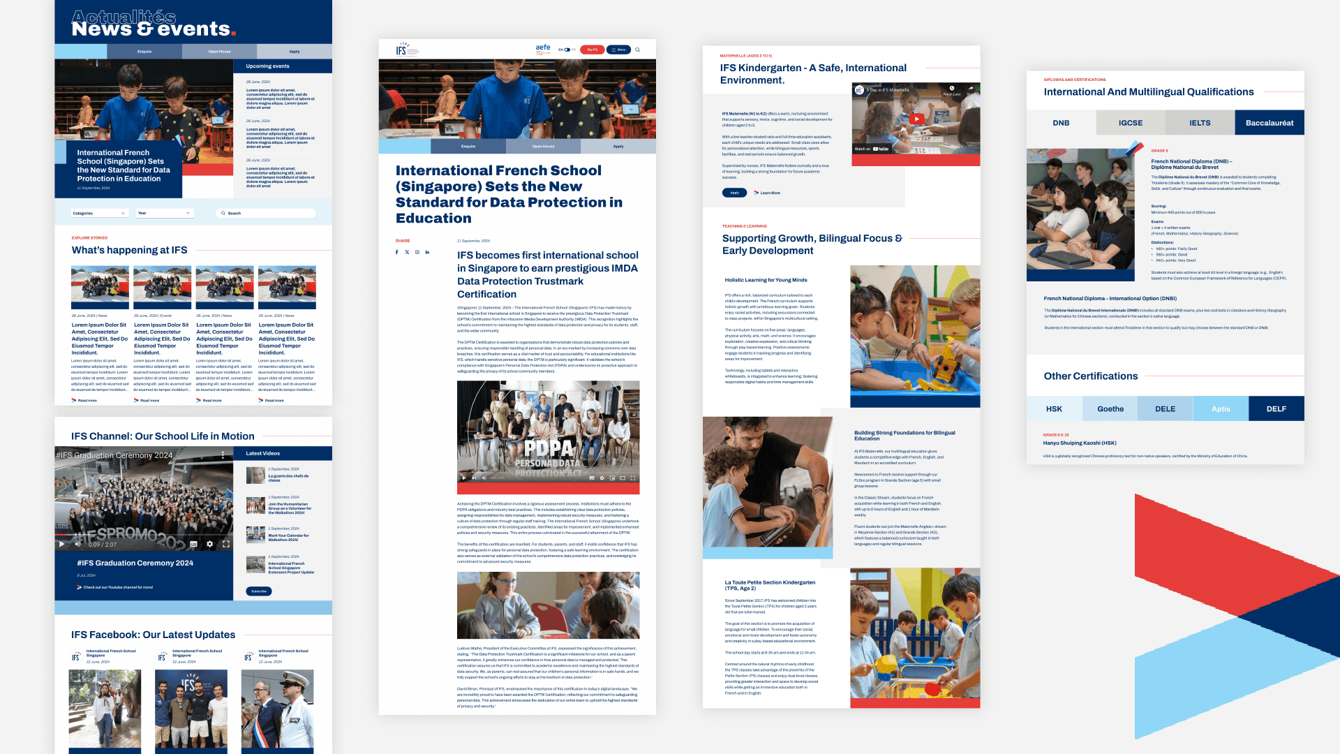 International French School (IFS) - Website Design