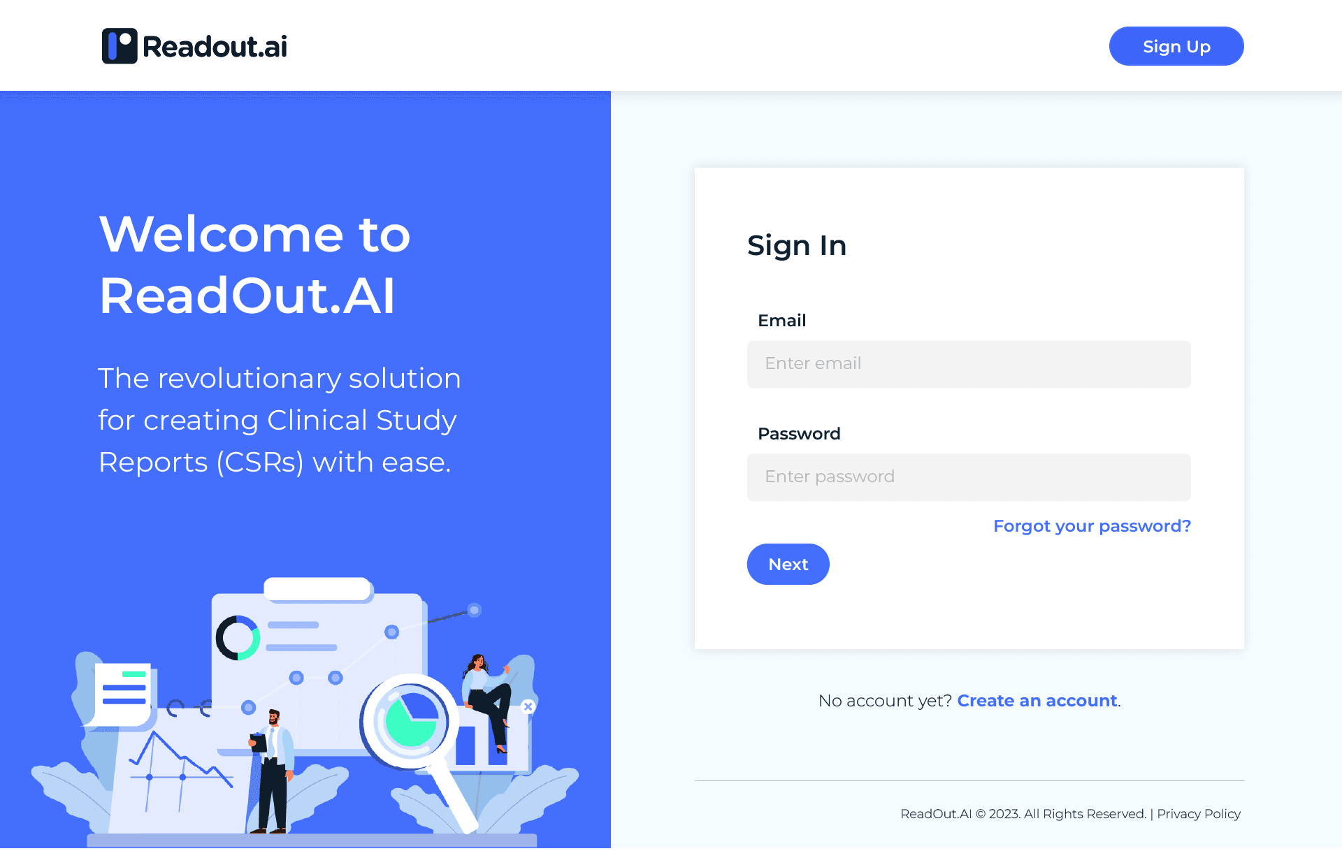 Readout AI - Web Application Design