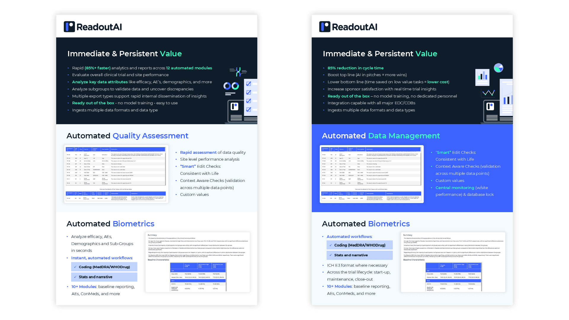 Readout AI - One-Pager Design